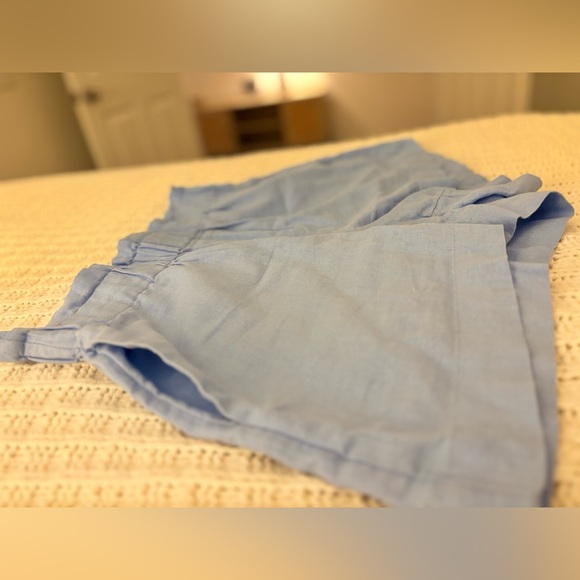 NWOT • A New Day • Women’s High-Rise Linen Pull-on Shorts • Light Blue, Small - Picture 11 of 16